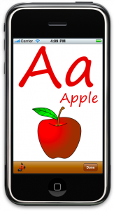 Audio Enabled Flashcards to learn Alphabets and what they stand for.