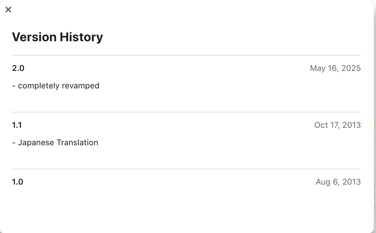 Geo Tracker Version History