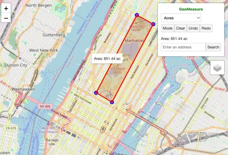 Geo Measure on OpenStreetMap