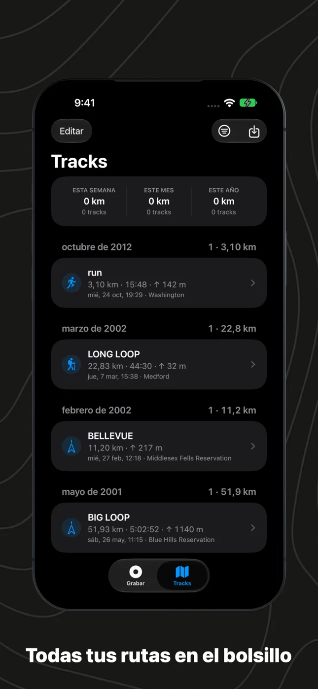 Rutas guardadas