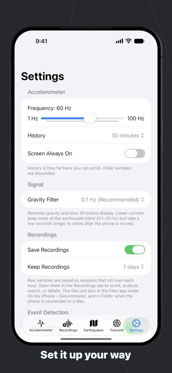 The Transmit tab on iPhone, connected to a Mac on the local network